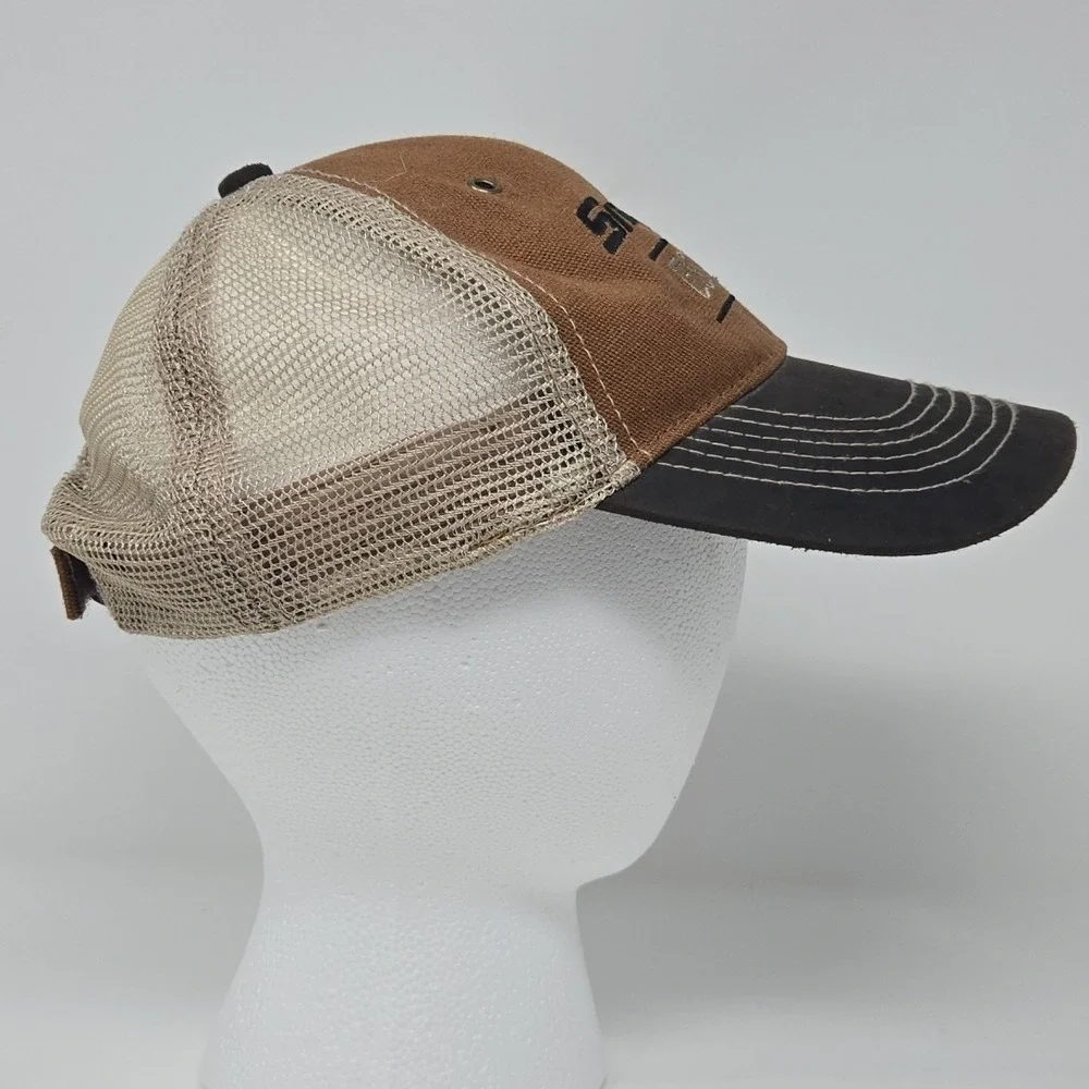 SnapOn baseball cap‎ Brown With Nylon Mesh Adjustable Trucker Hat